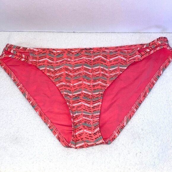 Aerie Bikini Bottom Pink With Zigzag Design NWOT - Picture 1 of 7